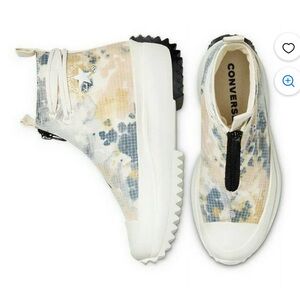 Converse run star hike washed florals women’s platform sneakers size 8.5